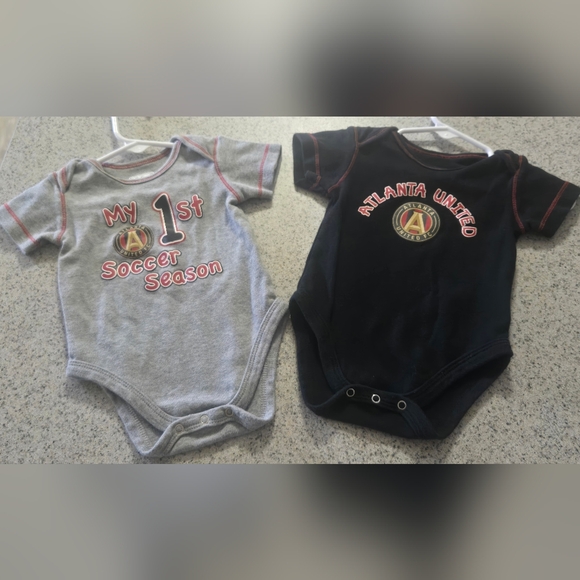 MLS Baby 3/6 Month One Piece Bodysuit Soccer Bundle. Excellent Condition - Picture 1 of 3
